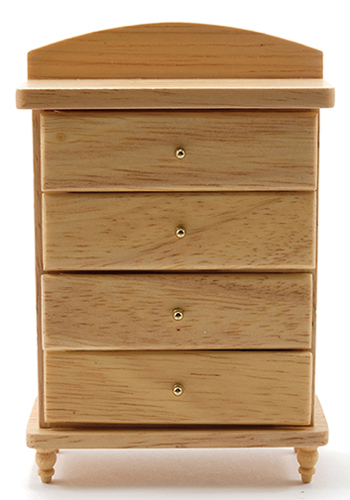Dollhouse Miniature Chest Of Drawers, Oak